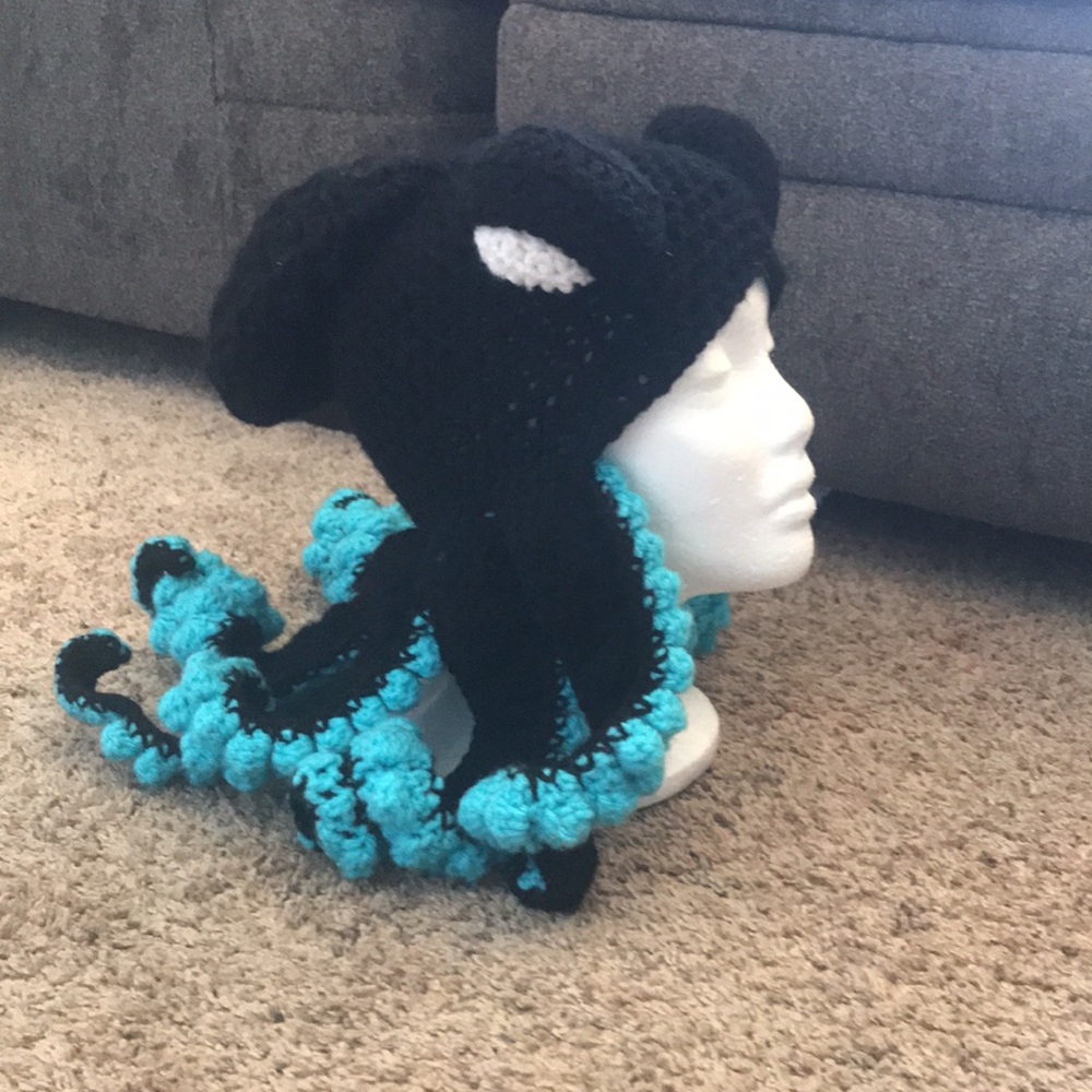 Handmade Crochet Kids Octo Hat